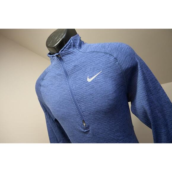 Nike Running 1/4 Zip Fleece Jacket Sweatshirt Dri Fit Purple Athletic Mens Small - Picture 1 of 12